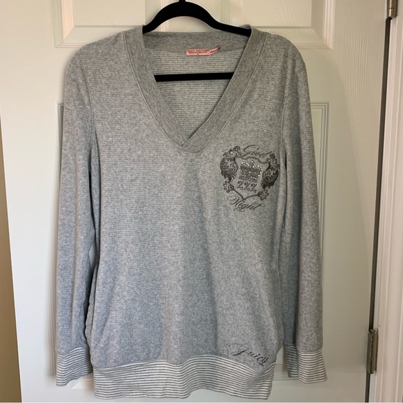 Juicy Couture Long Sleeve Fleece Cotton Sleep Shirt, size M - Picture 8 of 8